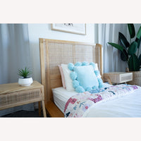 Malakai Timber and Rattan Bed - Single Size - Notbrand(10)