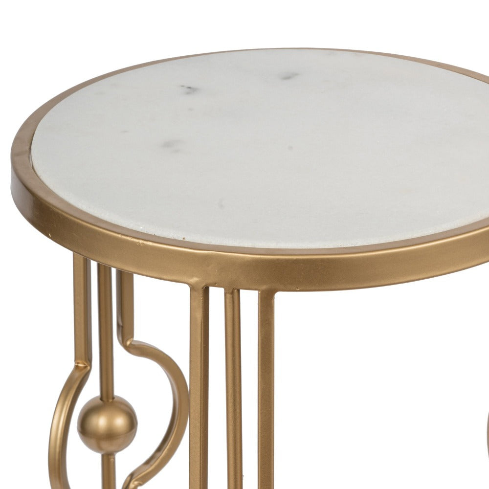 Marble Art Deco Side Table - Notbrand