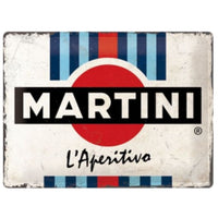 Martini Large Sign - L'Aperitivo Racing Stripes - NotBrand