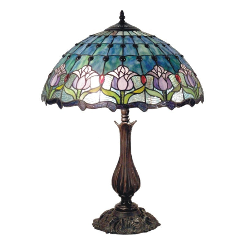 Mauve Tiffany Style Table Lamp - Multi - Notbrand