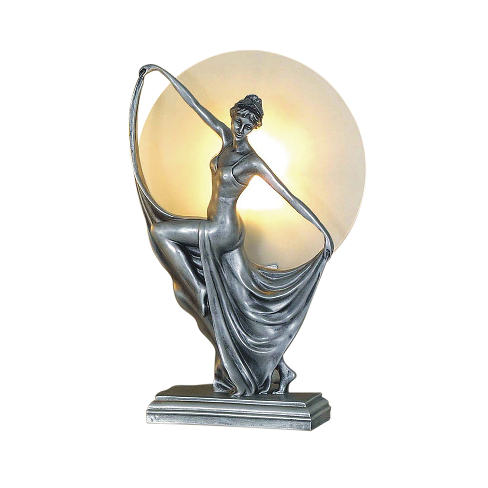 Meleah Art Deco Lady Figurine with Dress Table Lamp - Range - Notbrand
