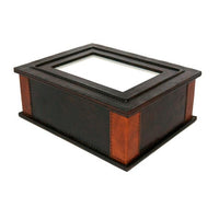 Dark Leather Memory Box With Photo Frame - Notbrand