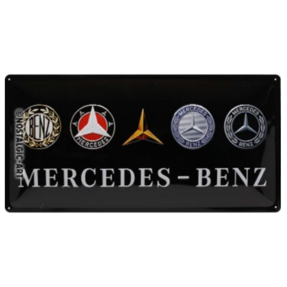 Nostalgic-Art Long Sign Mercedes-Benz Logo Evolution - NotBrand