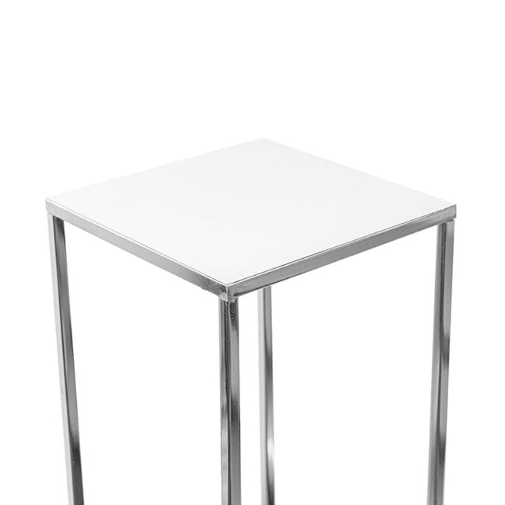 Metal Centerpiece Pedestal Stand in Silver - Small - Notbrand