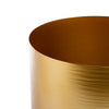 Set of 2 Round Metal Pot in Brass Gold - Large - Notbrand