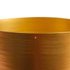 Set of 2 Round Metal Pot in Brass Gold - Large - Notbrand