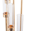 Metal Spiral 6 Gold Glass Candle Holders Candelabra - Large - Notbrand