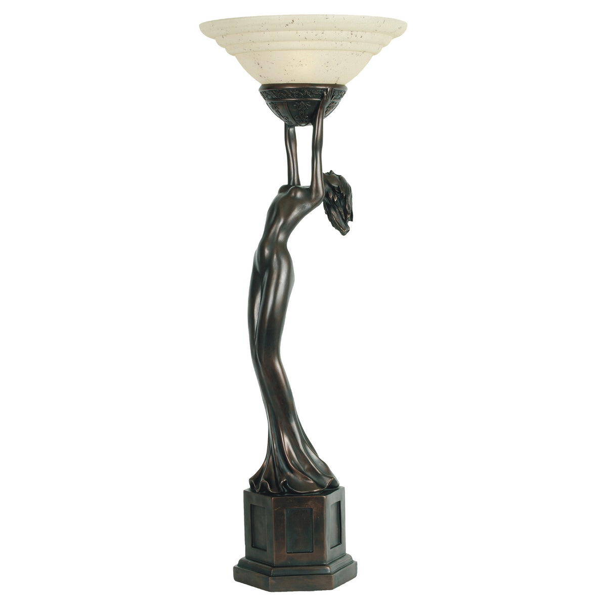 Minda Art Deco Lady Figurine Table Lamp - Notbrand