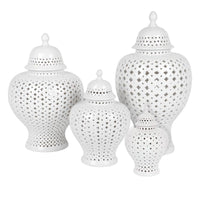 Minx Porcelain Temple Jar - White Range - Notbrand