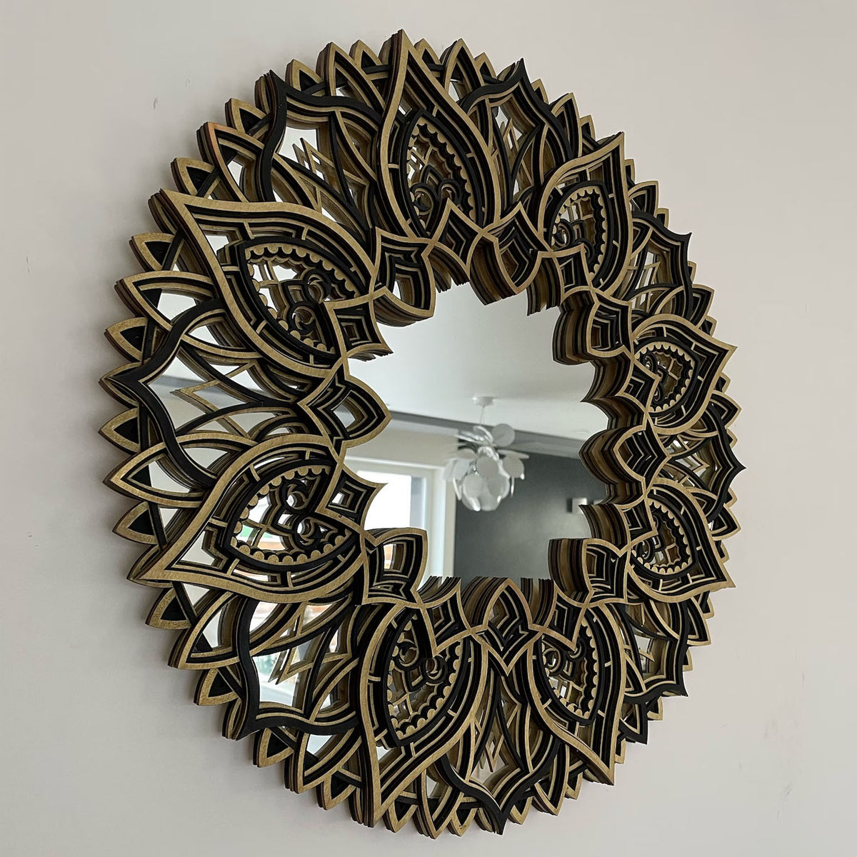 Morvenci Element Mirror Art - Black/Gold - Notbrand