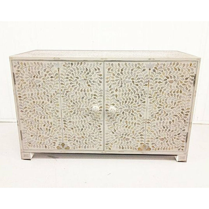 Mother of Pearl Inlay Sideboard / Buffet in White - Notbrand