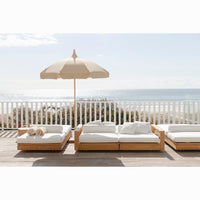 Muhra Outdoor Double Sun Lounger With Arms - Notbrand