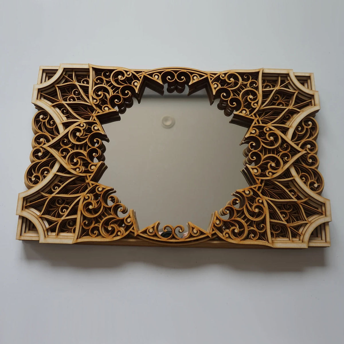 Mycen Wood Mandala Frame Mirror - Natural - Notbrand