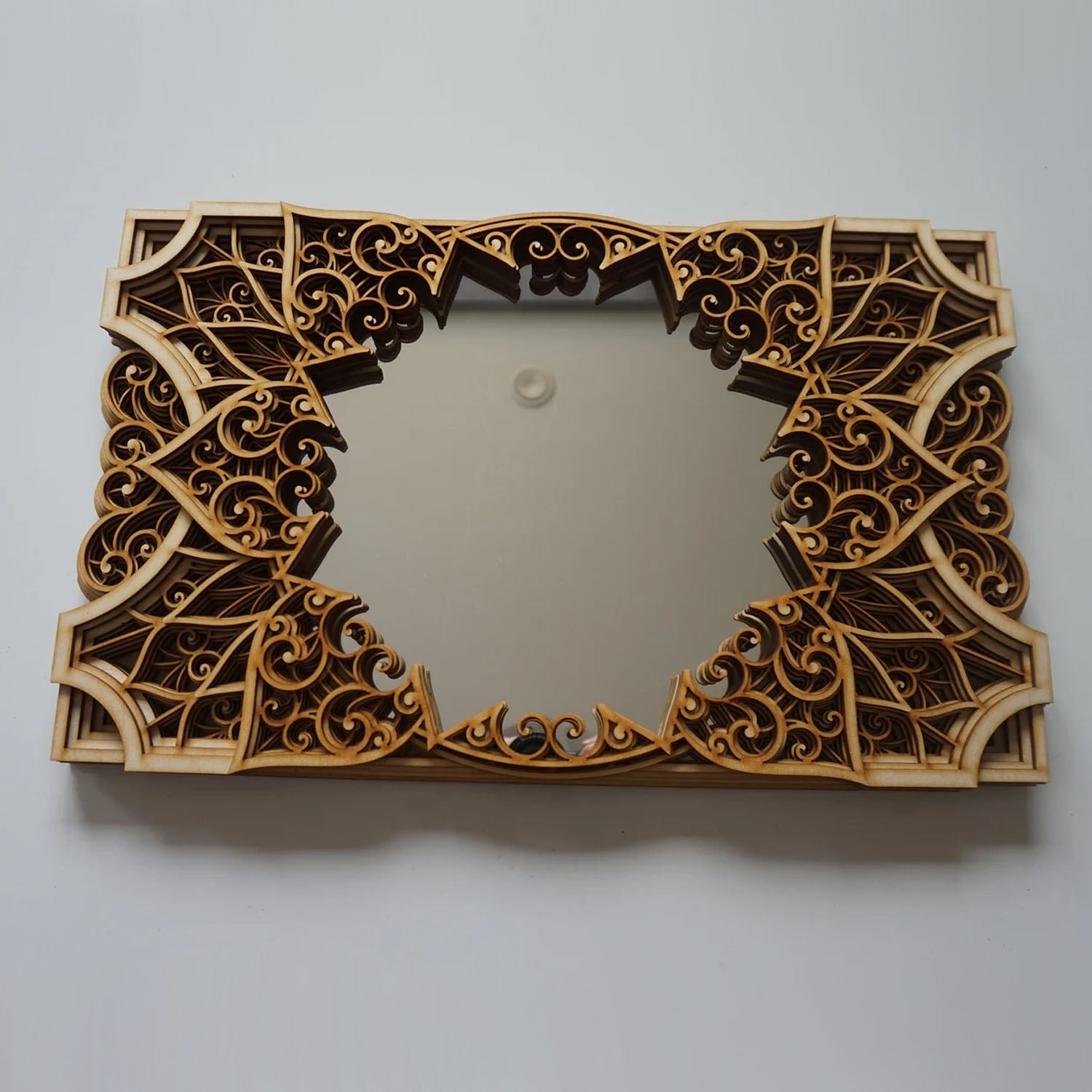 Mycen Wood Mandala Frame Mirror - Natural - Notbrand
