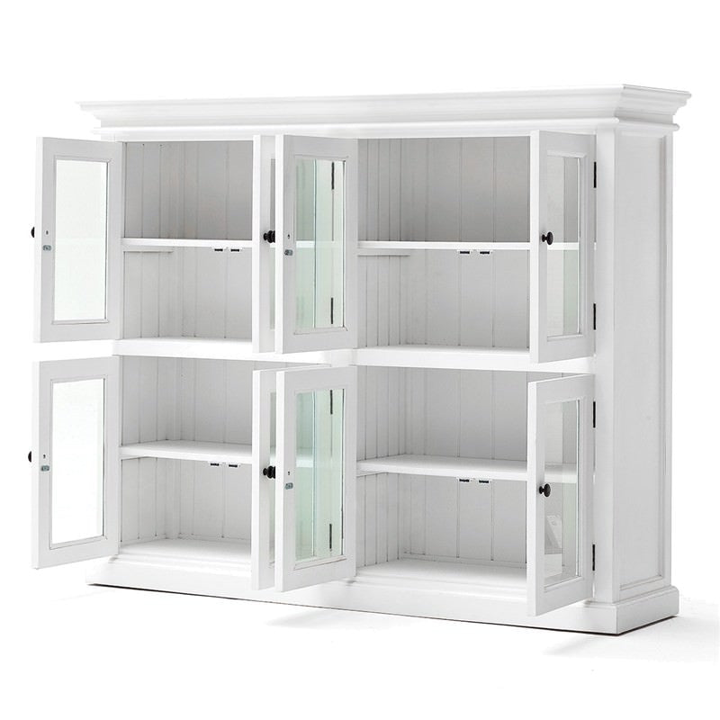 Halifax Solid Timber 8 Doors Pantry - Classic White - Notbrand