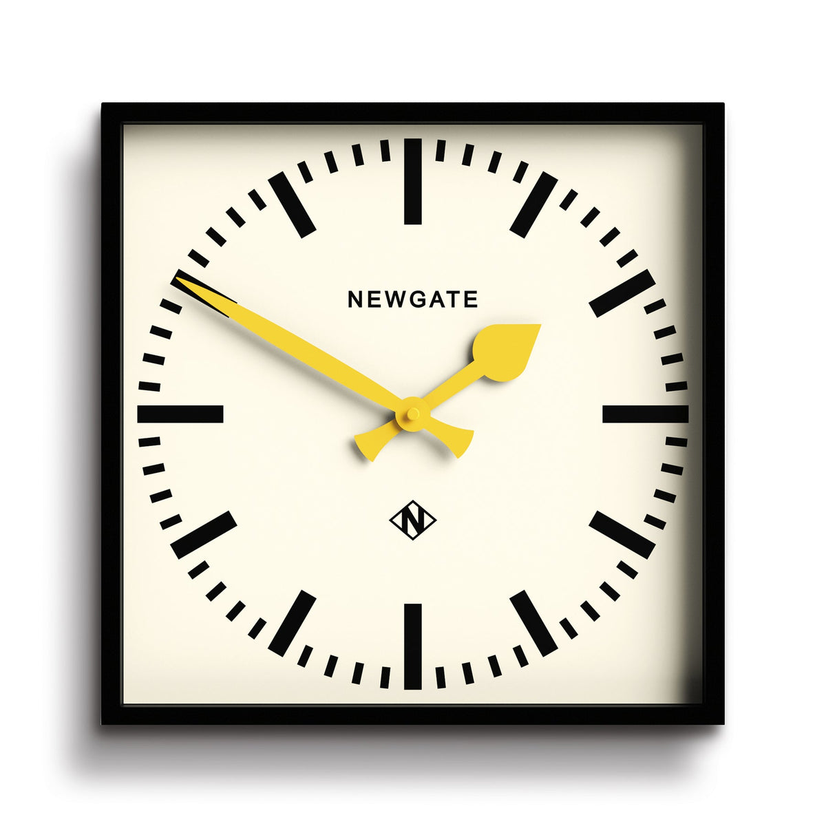 Newgate Number Five Wall Clock - Black Yellow Hands - Notbrand