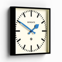 Newgate Number Five Wall Clock - Black Blue Hands - Notbrand