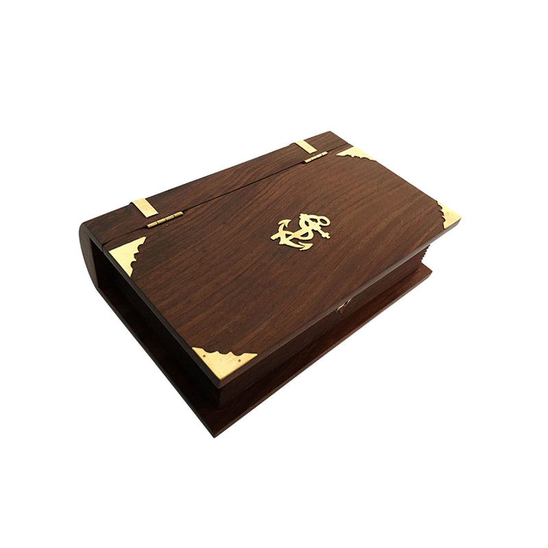 Nautical Book Box with Lock & Key - 210mm - Notbrand