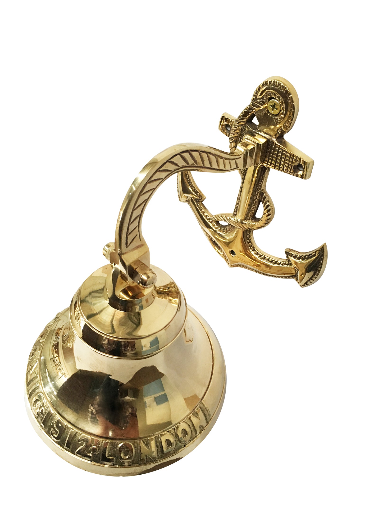 Nautical Brass Anchor Wall Bell - Notbrand