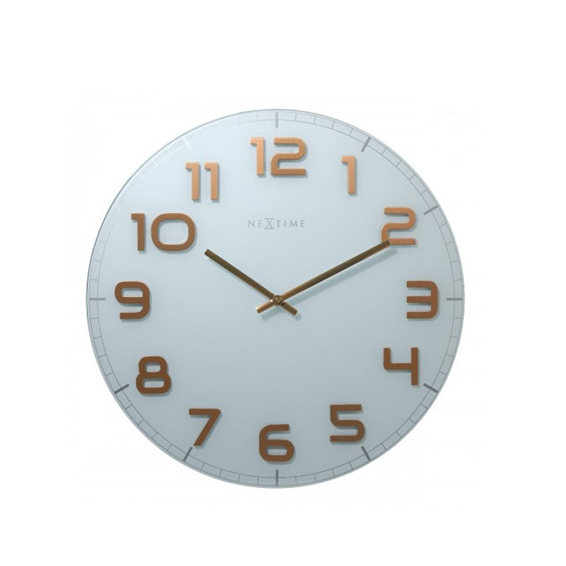 NeXtime Classy Copper White Wall Clock - Notbrand