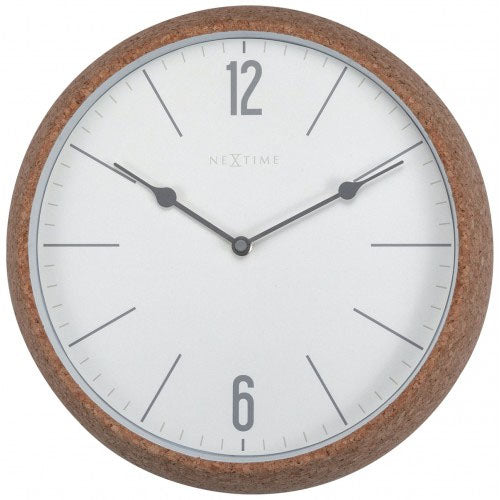 NeXtime Cork Silent Wall Clock - White - Notbrand