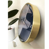 NeXtime Essential Gold & Blue Metal Wall Clock - 34cm - Notbrand