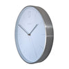 NeXtime Essential White & Silver Metal Wall Clock - 34cm - Notbrand