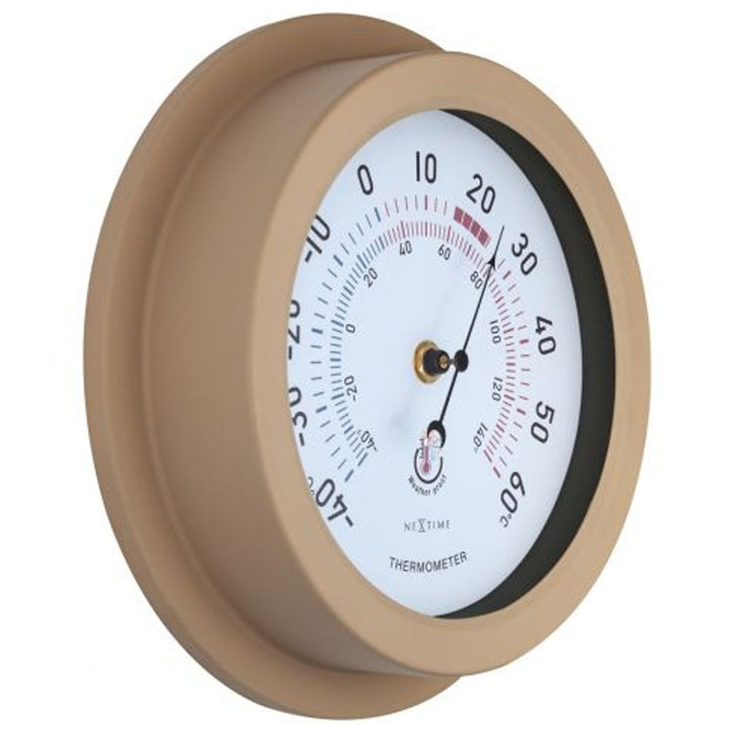 NeXtime Lily Outdoor Thermometer in Brown - 22cm - Notbrand