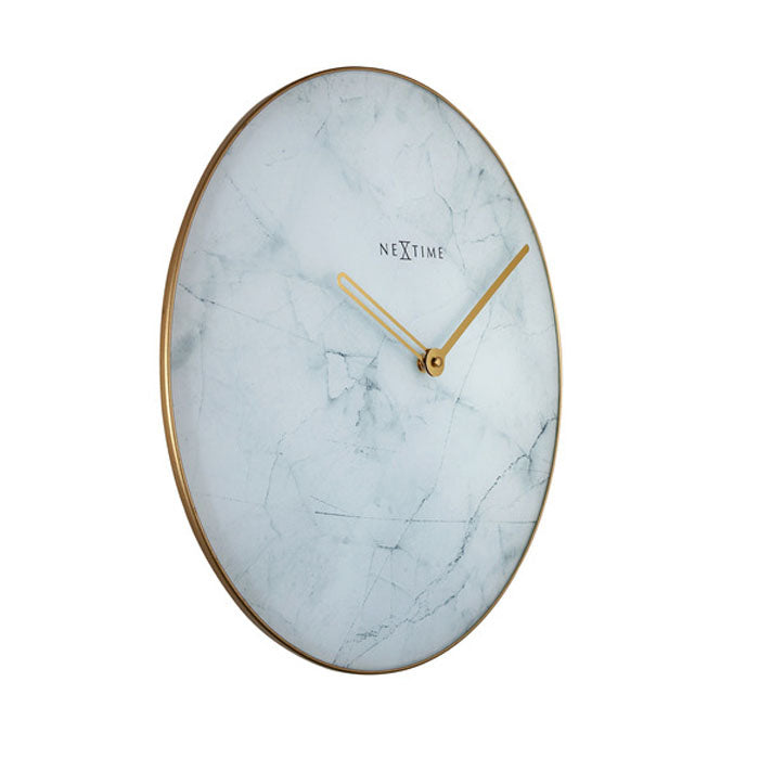NeXtime Marble Wall Clock 40cm - White - Notbrand