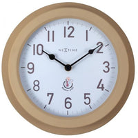NeXtime Poppy Outdoor Wall Clock in Brown - 22cm - Notbrand