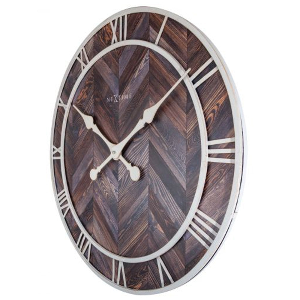 NeXtime Roman Vintage Wall Clock 58cm Dark Brown - NotBrand