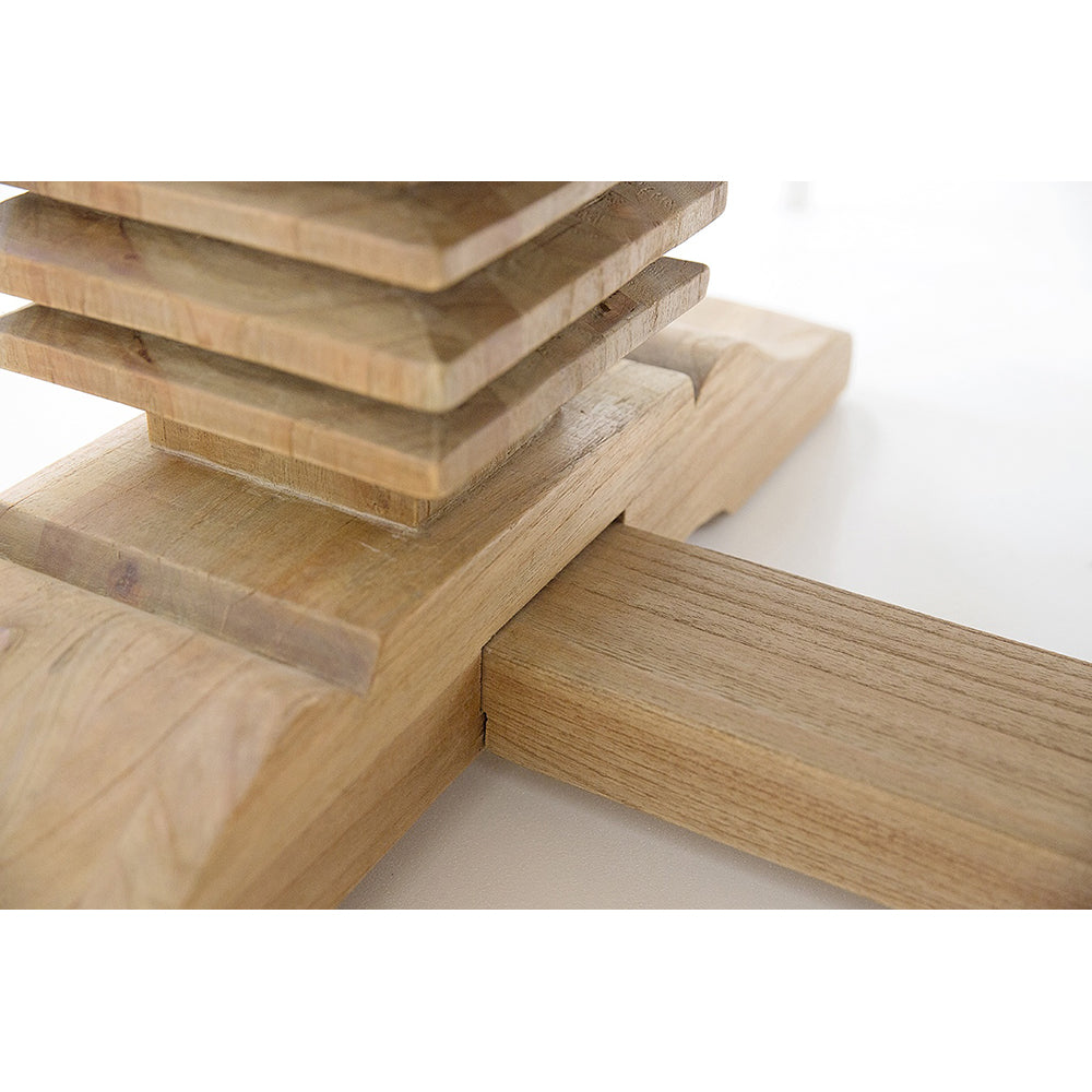 Bani Solid Wood Pedestal Table – 260cm - Notbrand