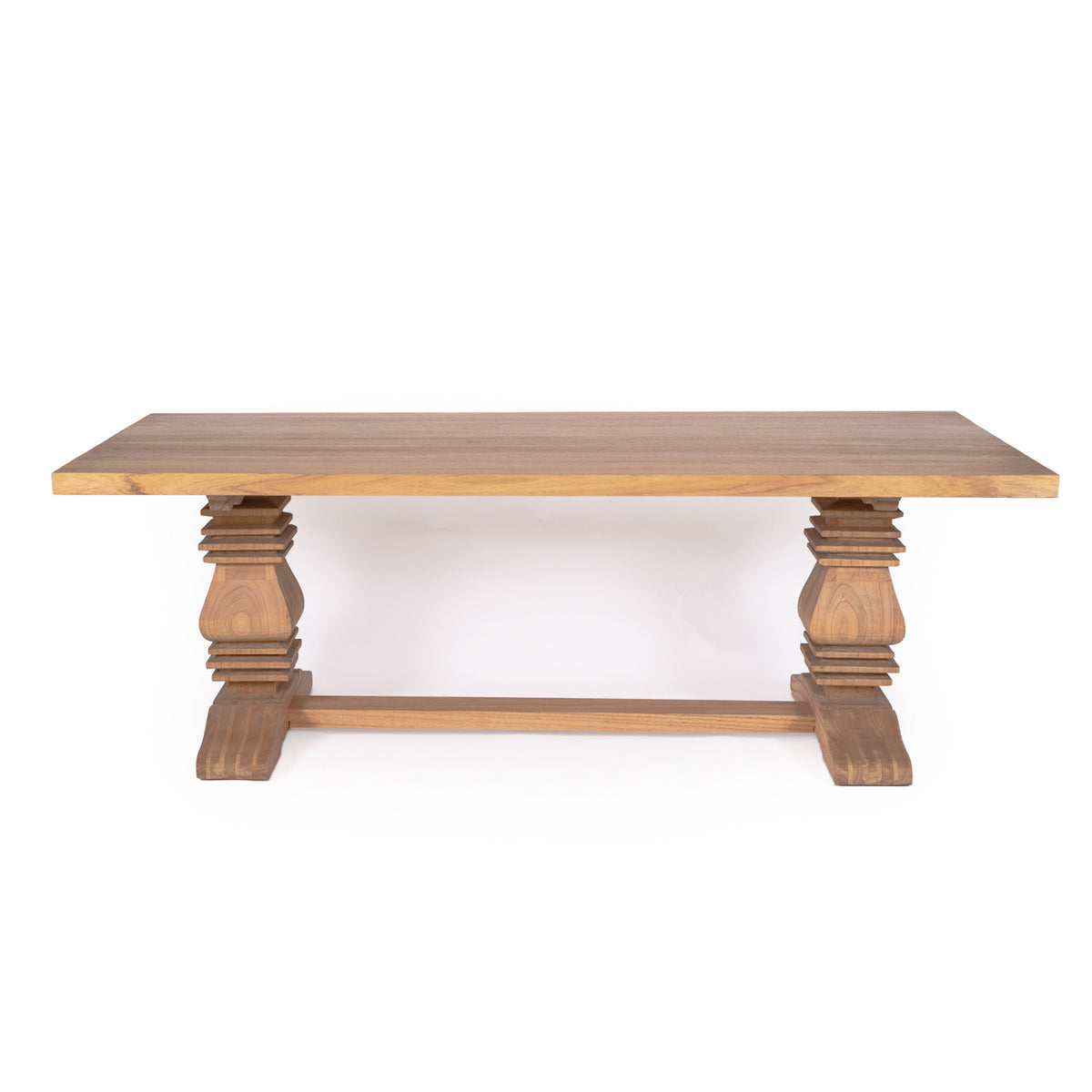 Bani Solid Wood Pedestal Table – 400cm - Notbrand