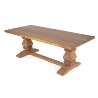 Bani Solid Wood Pedestal Table – 400cm - Notbrand