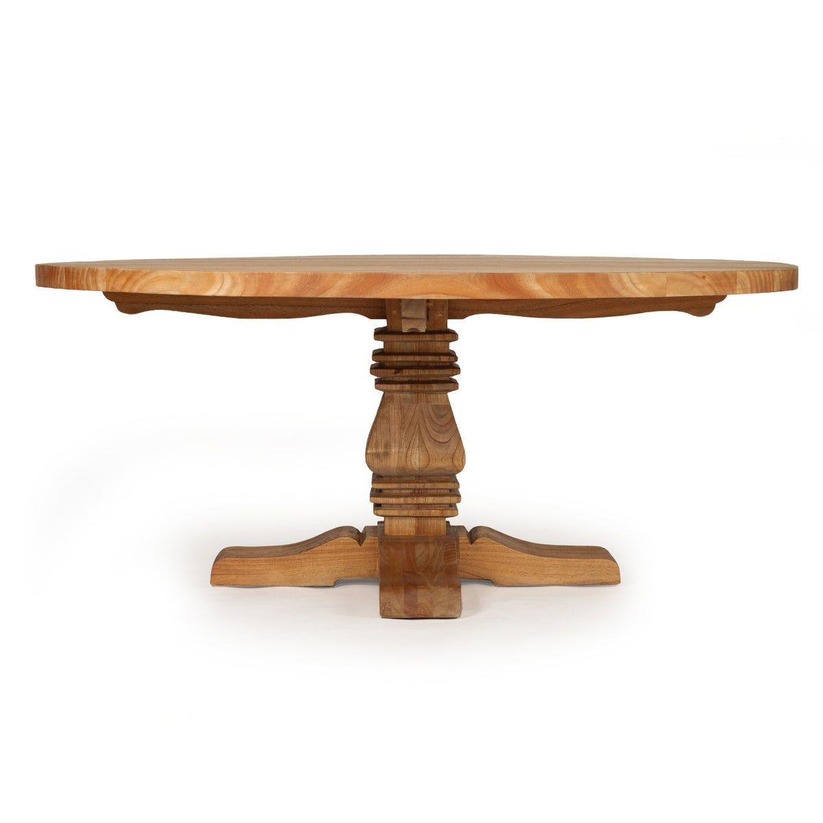 Bani Solid Mindi Round Pedestal Table – 120cm - Notbrand
