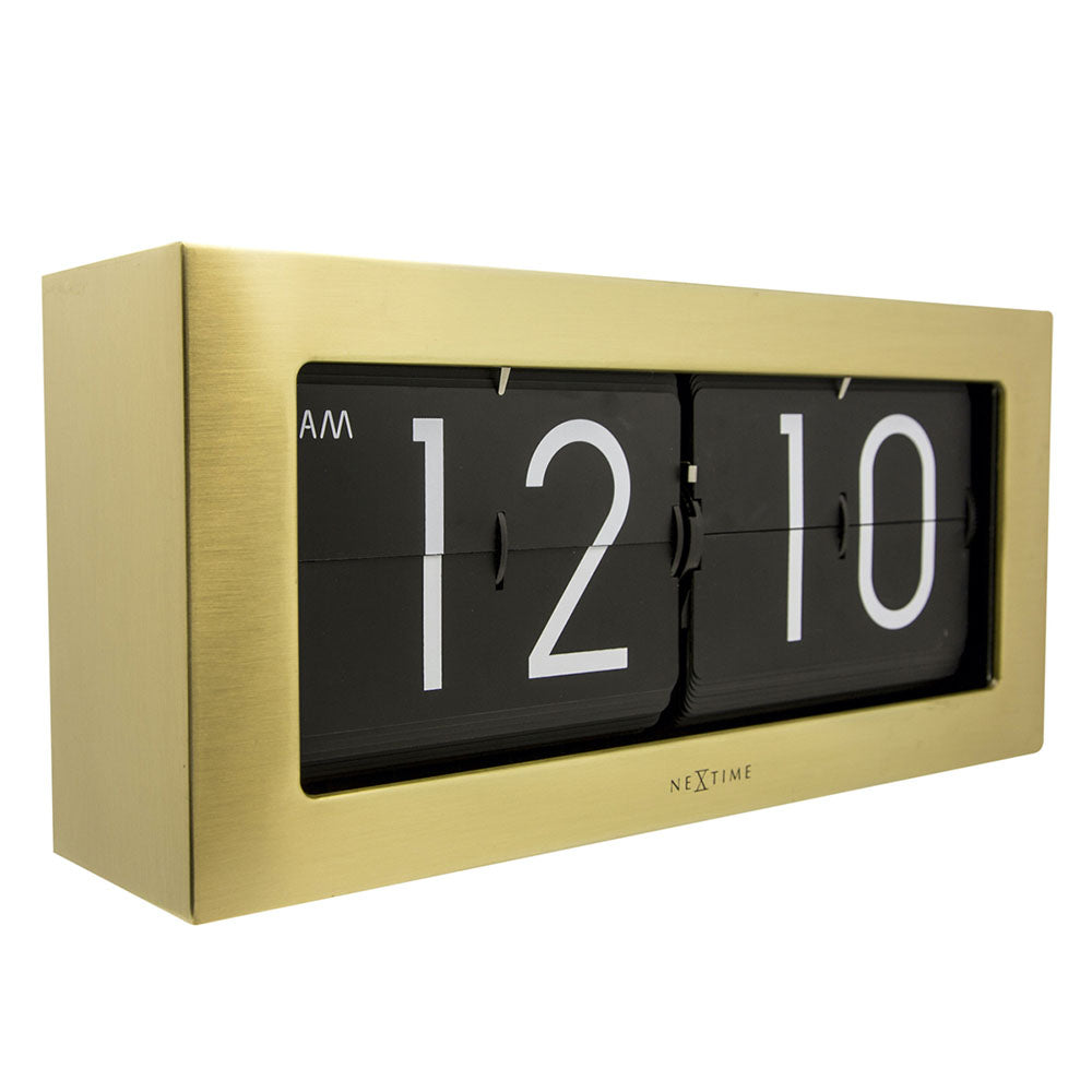 NeXtime Big Flip Table Top & Wall Clock - Gold - Notbrand