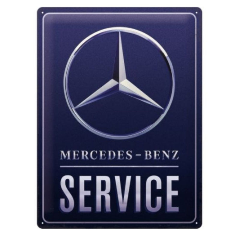 Nostalgic-Art Large Sign Mercedes Service Blue - Notbrand