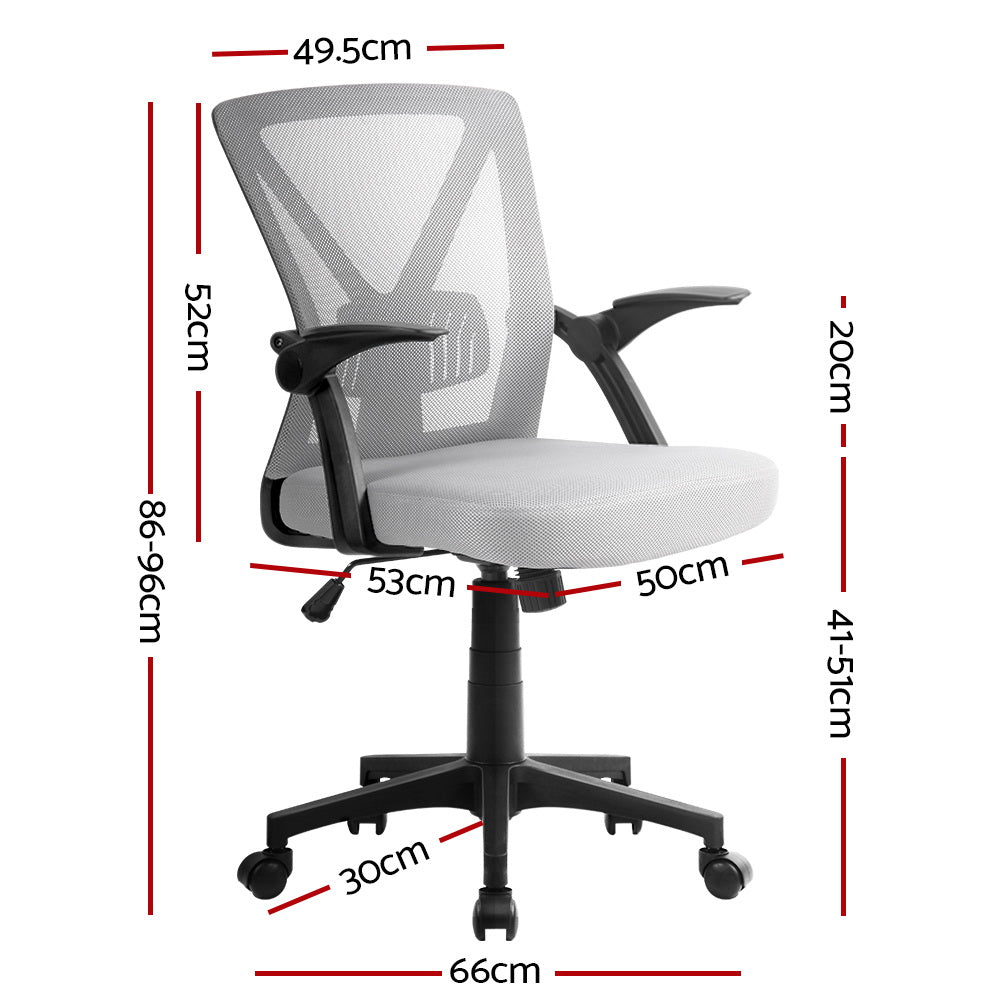 Blisk Mesh Seat Office Chair - Grey - Notbrand