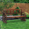 Gardeon Garden Bench Wooden Wagon Chair 3 Seat Outdoor Furniture Backyard Lounge Charcoal - Notbrand