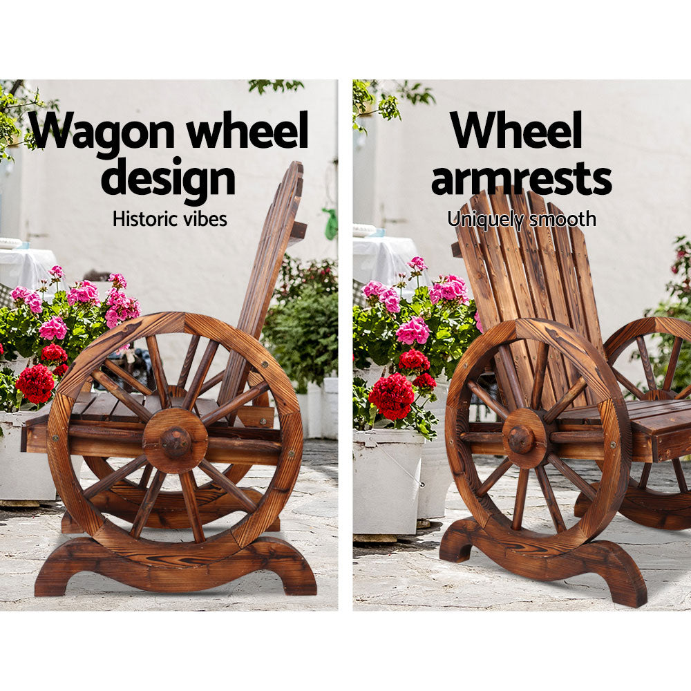 Gardeon Wooden Wagon Chair Outdoor - Notbrand
