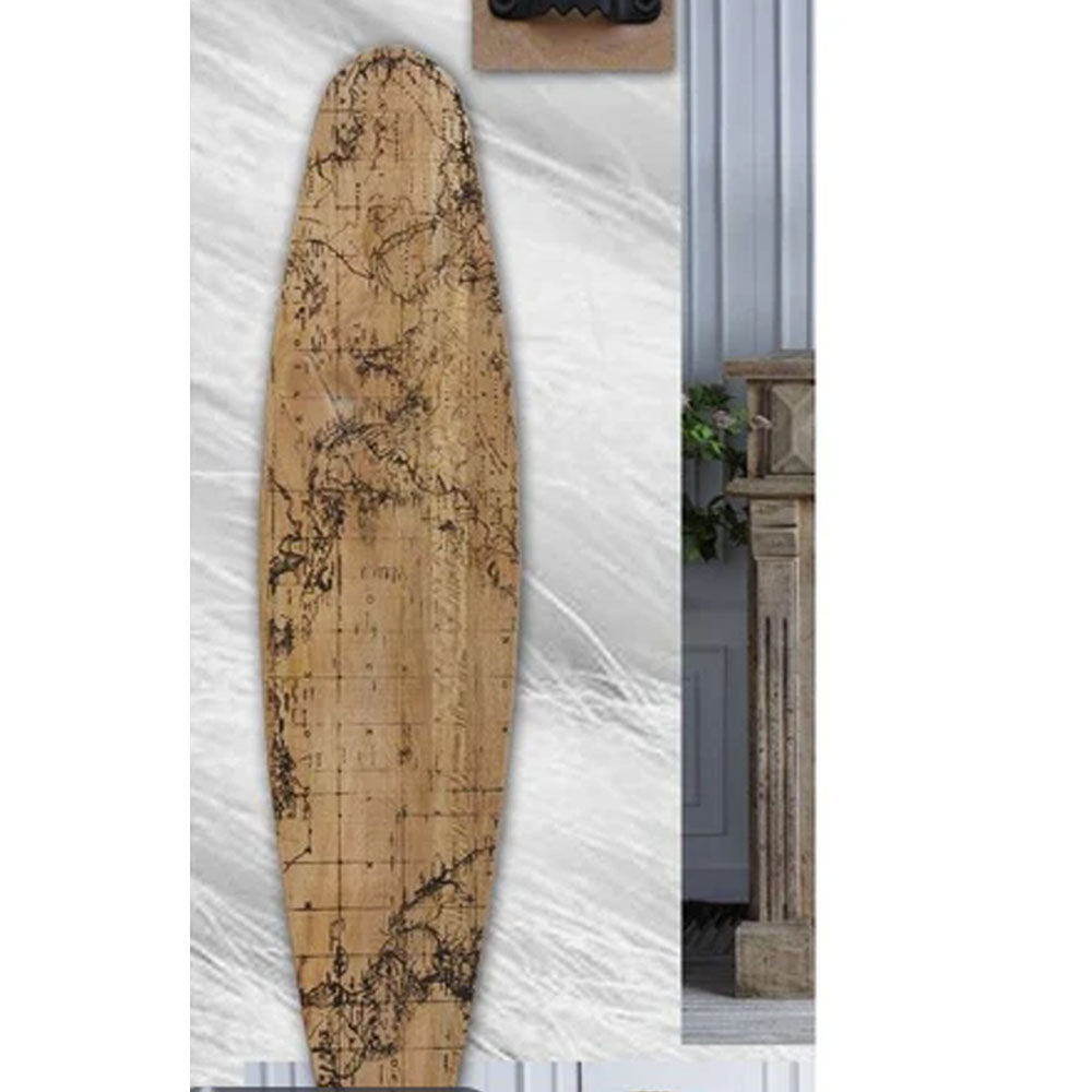 Ola Hardwood Timber Surfboard Wall Art - Notbrand