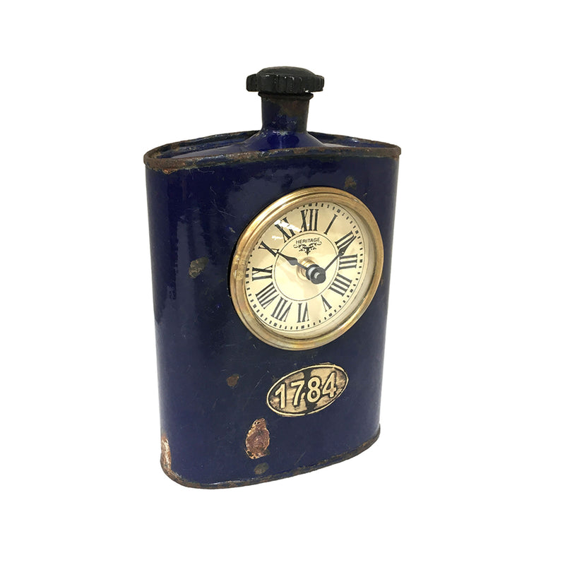 Old Iron Drinking Flask Table Clock - Notbrand