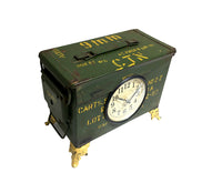 Old Military Tool Box Table Clock - Notbrand