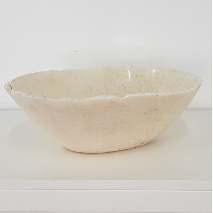 Onyx Stone Round Bowl - White Finish - Notbrand