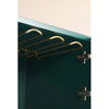 Shirlee Stripe Design Bone Inlay Bar Cabinet Black - Notbrand