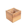 Set of 3 Organic Reclaimed Wooden Pot With Stand - Small - Notbrand