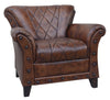 Studded Leather Arm Chair - Notbrand