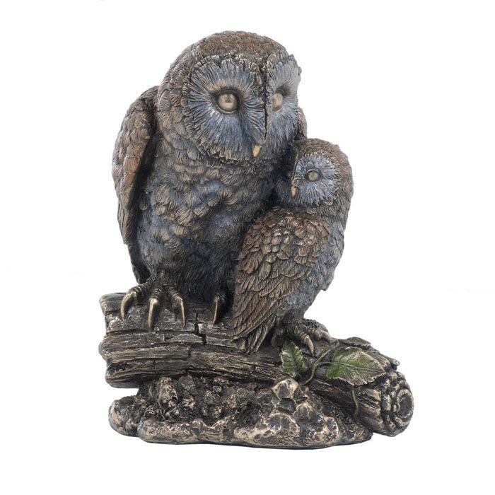 Owl - Parent & Cub Bronze Figurine - Notbrand
