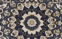 Palace Manal Oriental Round Rug Blue White - Notbrand