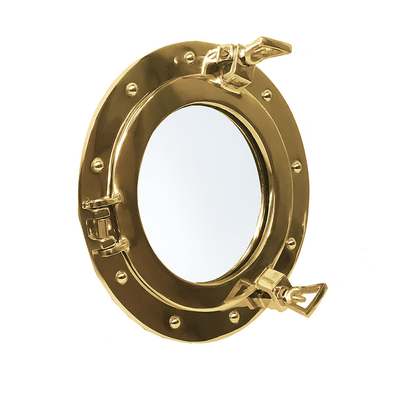 Brass Porthole Mirror - 250mm - Notbrand
